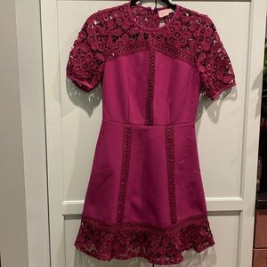 ASOS petite premium lace insert mini dress